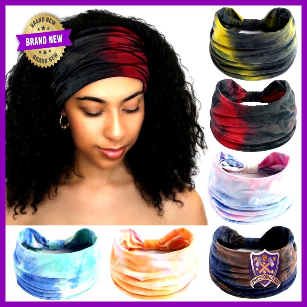 Pack of 6 Non-Slip Elastic Headbands for Women, Workout Yoga Sports Sweatbands